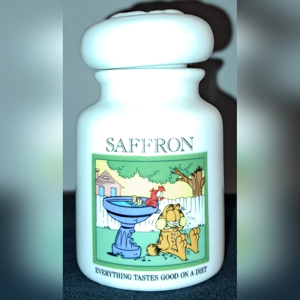 Vintage Garfield Saffron Spice Jar by The Danbury Mint 1994